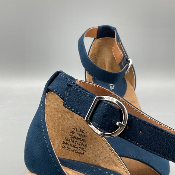 NEW Style & Co Women’s Seleeney Espadrille Wedge Sandals Navy Size 9W - Picture 5 of 11